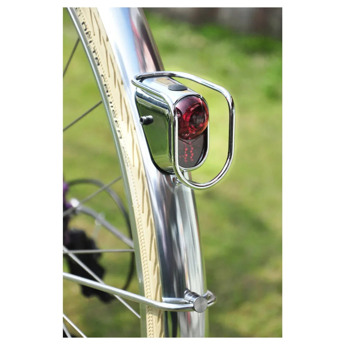 Pure Cycles Light Pure Rear City Bike Tail Light  Chrome