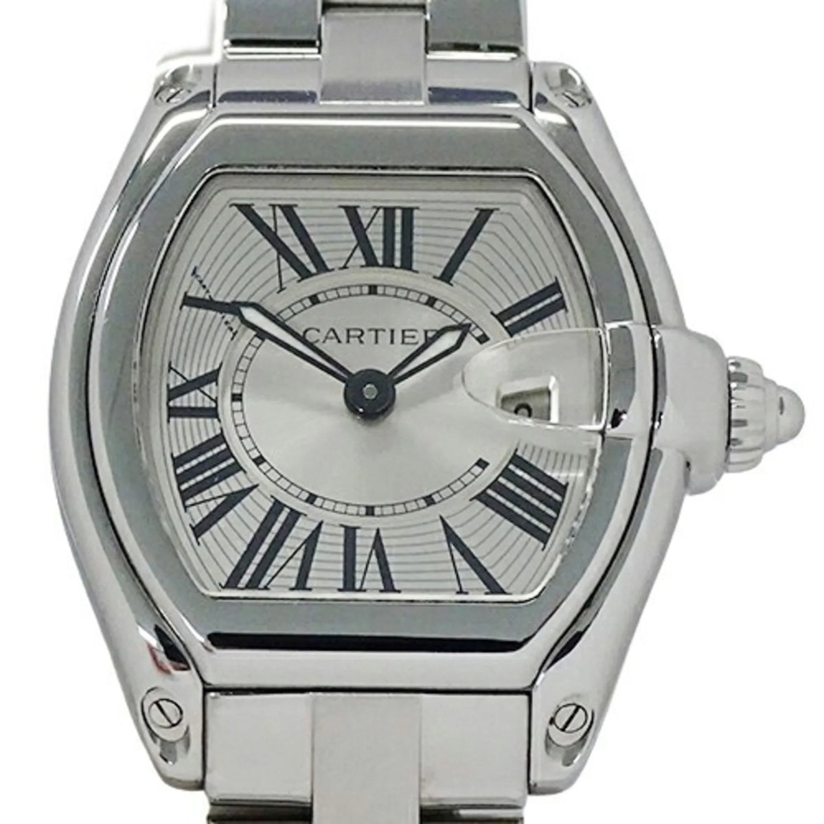 Pre-Owned Cartier Watch Ladies Roadster  Date Quartz Stainless Steel  W62016V3 Silver Polished (Fair)