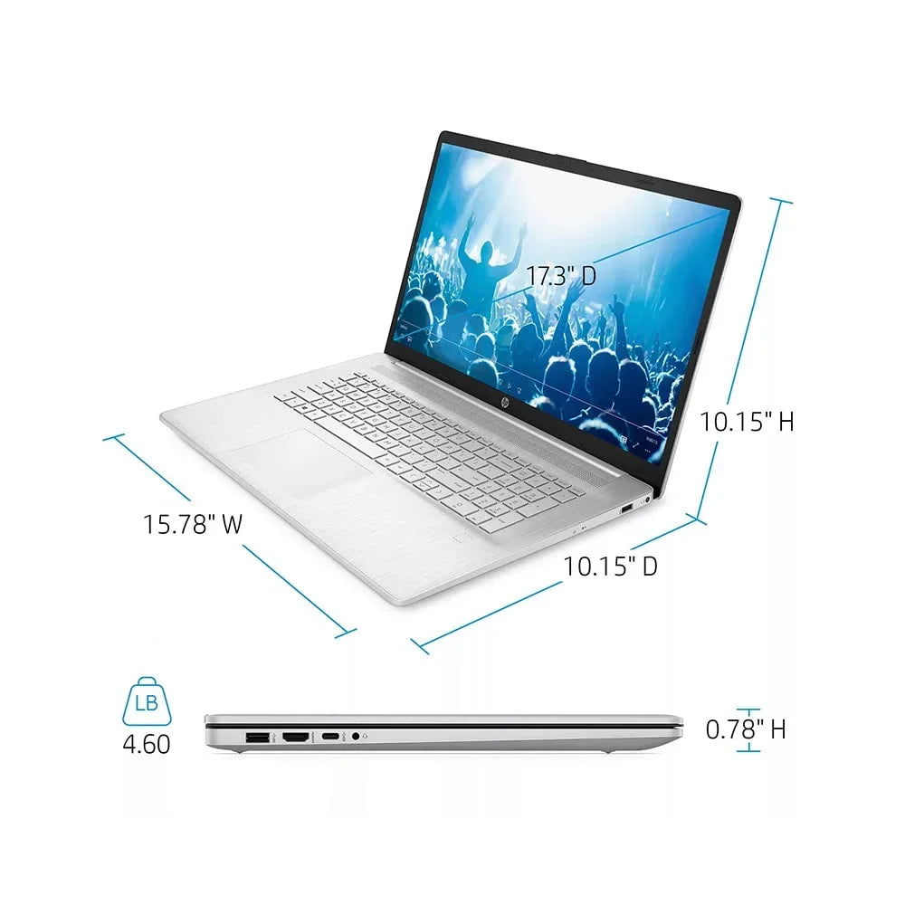 2021 17.3"   Laptop Computer, 11th Generation Intel Core i7-1165G7, 32GB , 1TB PCIe , Backlit Keyboard, Intel Iris Xe Graphics,  Webcam,  Audio, Windows , Silver, 32GB  Card