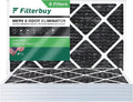 Filterbuy 16x24x1  8 Odor Eliminator Pleated   Furnace Air Filters with Activated Carbon (6-Pack)