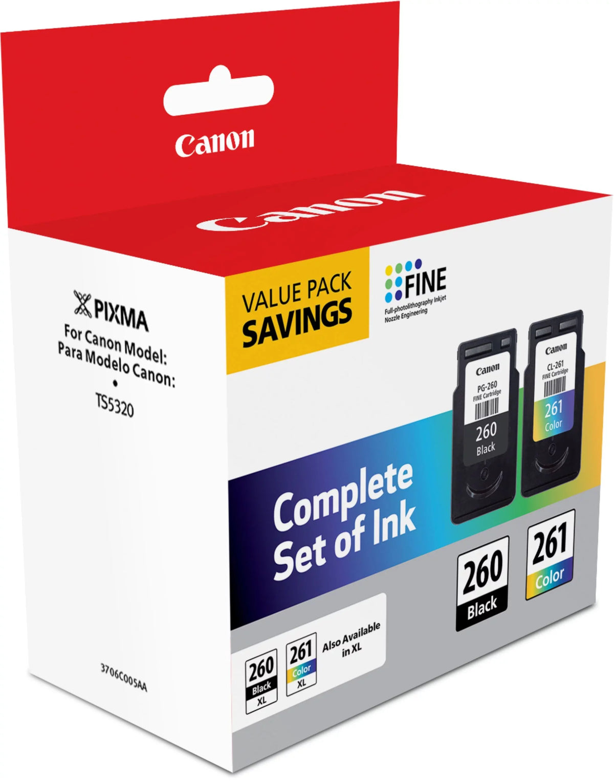 Canon 3725C006 (-261/-260) Ink, Black/Color