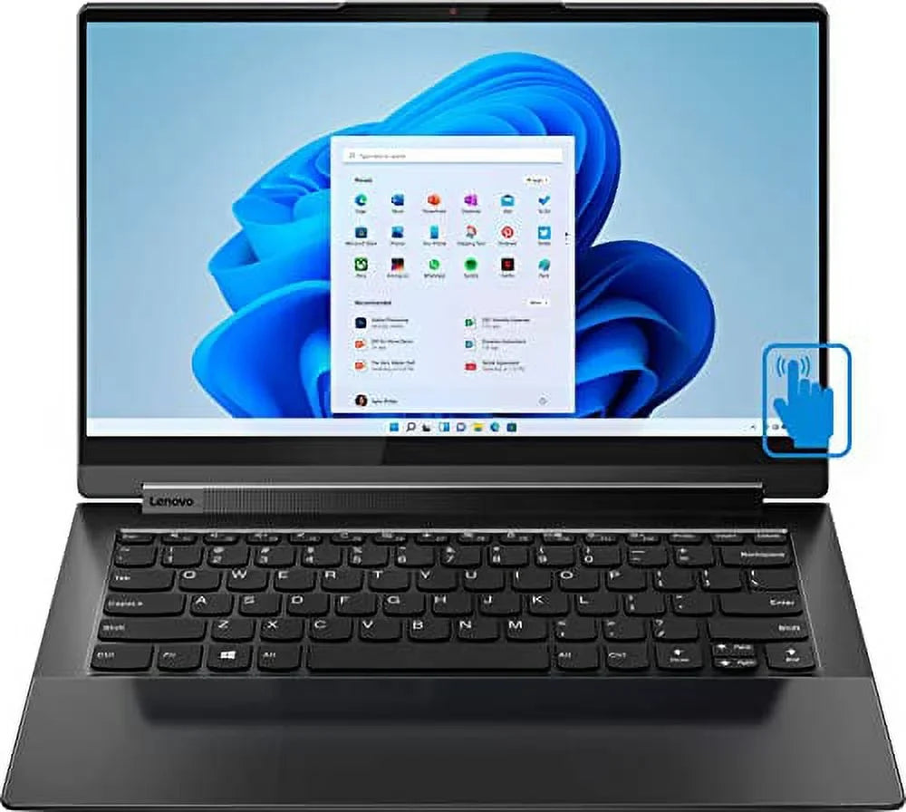 Lenovo 2022 Yoga 9i -14.0"  Touchscreen  2-in-1 Laptop (Intel i7-1185G7 4-Core, 8GB , 256GB , Intel Iris Xe, Backlit , Fingerprint, WiFi 6,  5.1,  Webcam, Win 10 Home) w/Hub