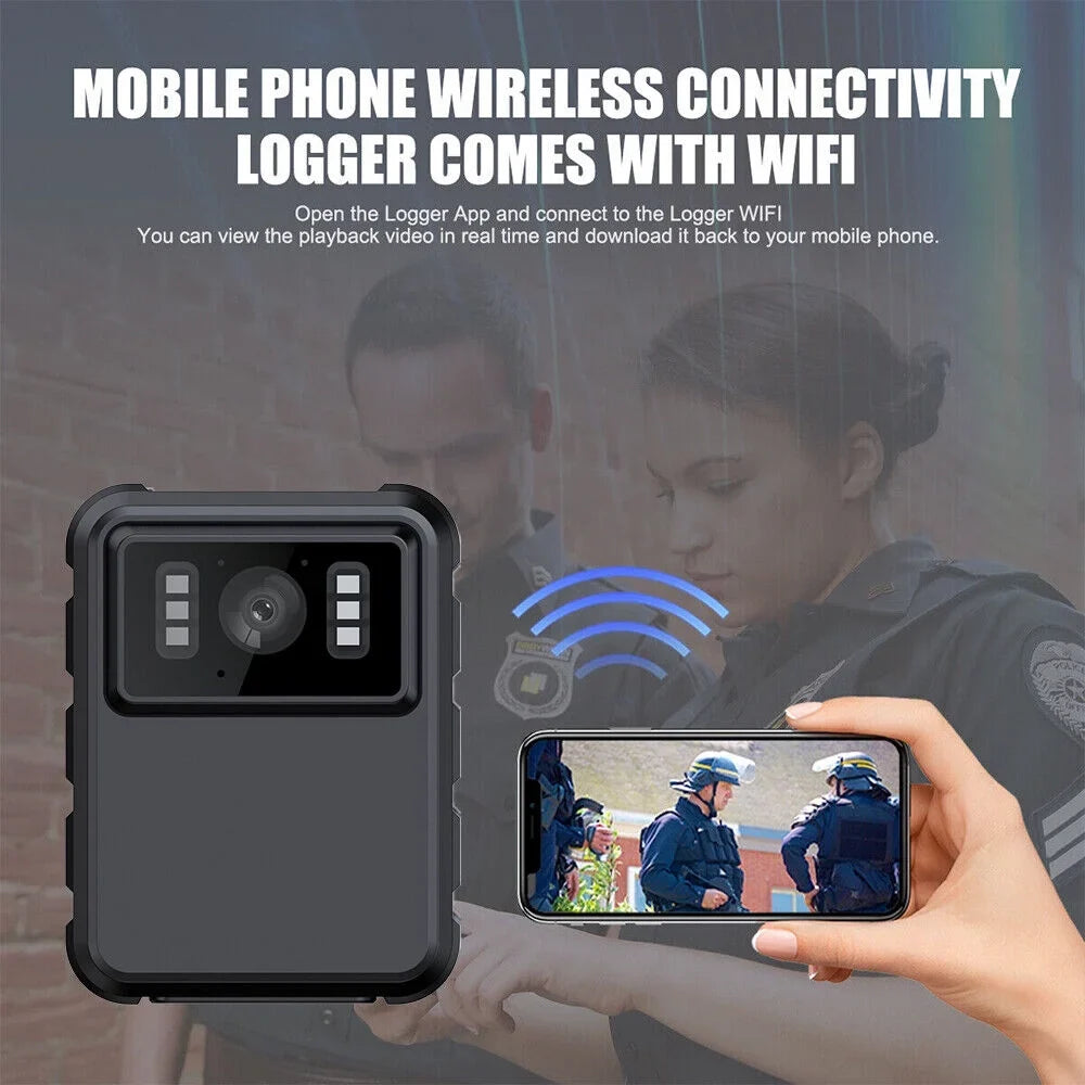 JahyShow Night Vision Body Camera - Mini Camcorder with 1080P Audio Video  and WiFi Connectivity