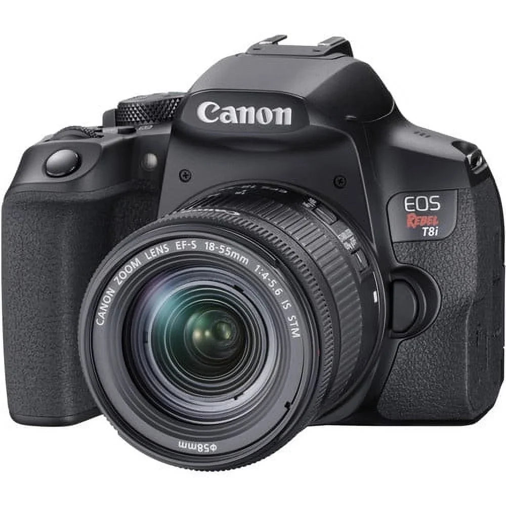 Canon  Rebel T8i Camera with 18-55mm+500mm f/8.0 Telephoto Lens for T-mount+ Starter Kit+Lens Filters++64Memory Cards(18PC)