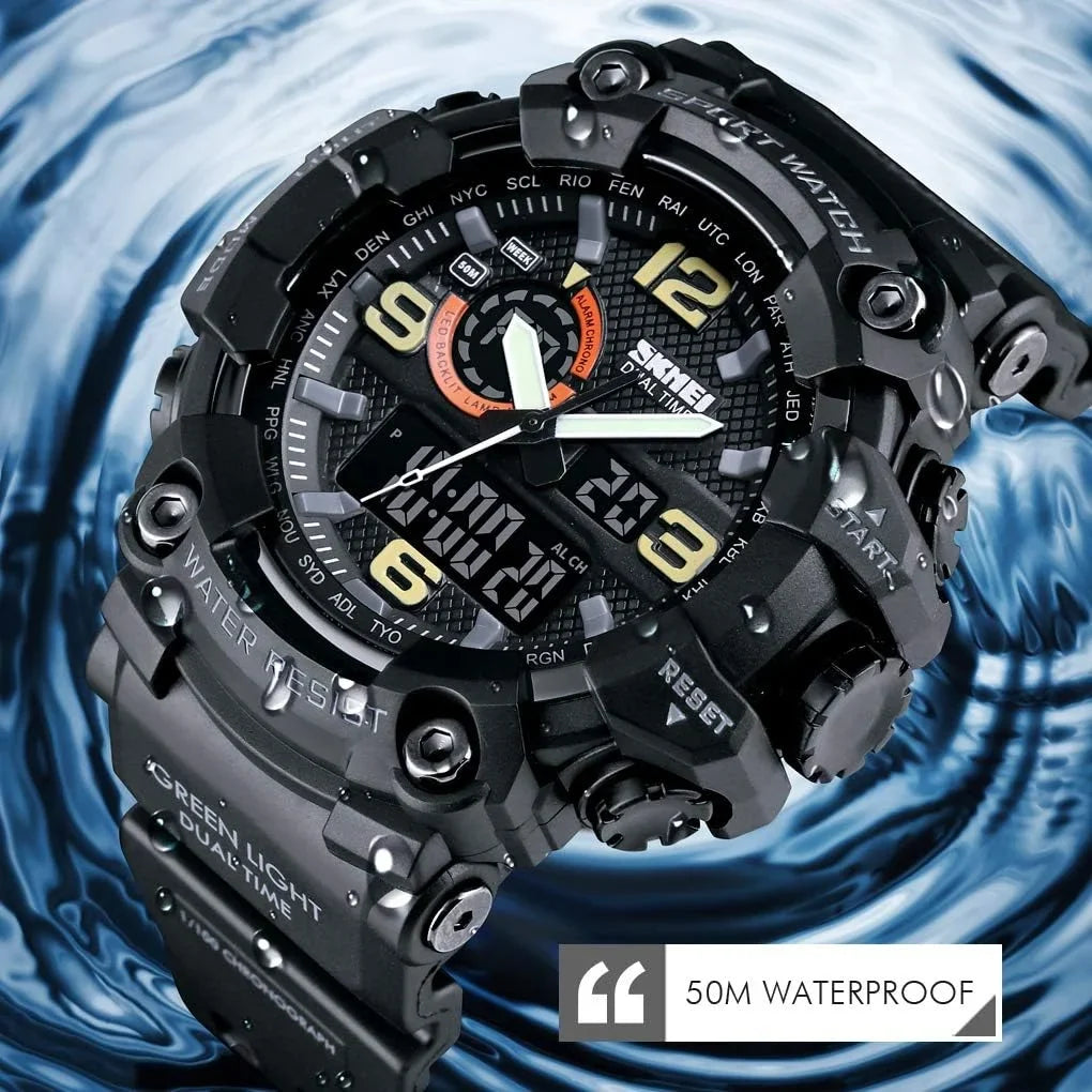 Gosasa Men's Watches Multi Function Military S-Shock Sports Watch  Digital Waterproof Alarm Watches