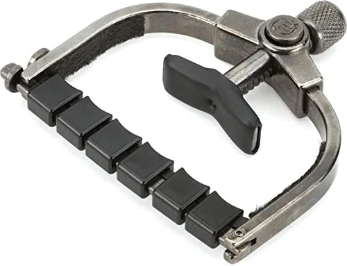 Made in the  Paige Clik -6-W- 6-string Wide Guitar Capo Made for Acoustic Guitars and Electric Guitars, Made for Wider Neck Guitars (Black Nickel)