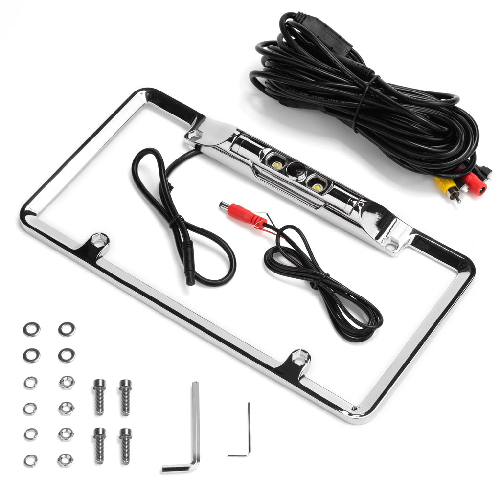 VTL200CL - Full-Frame License Plate Backup Camera with Parking Lines and  Lights (Chrome)