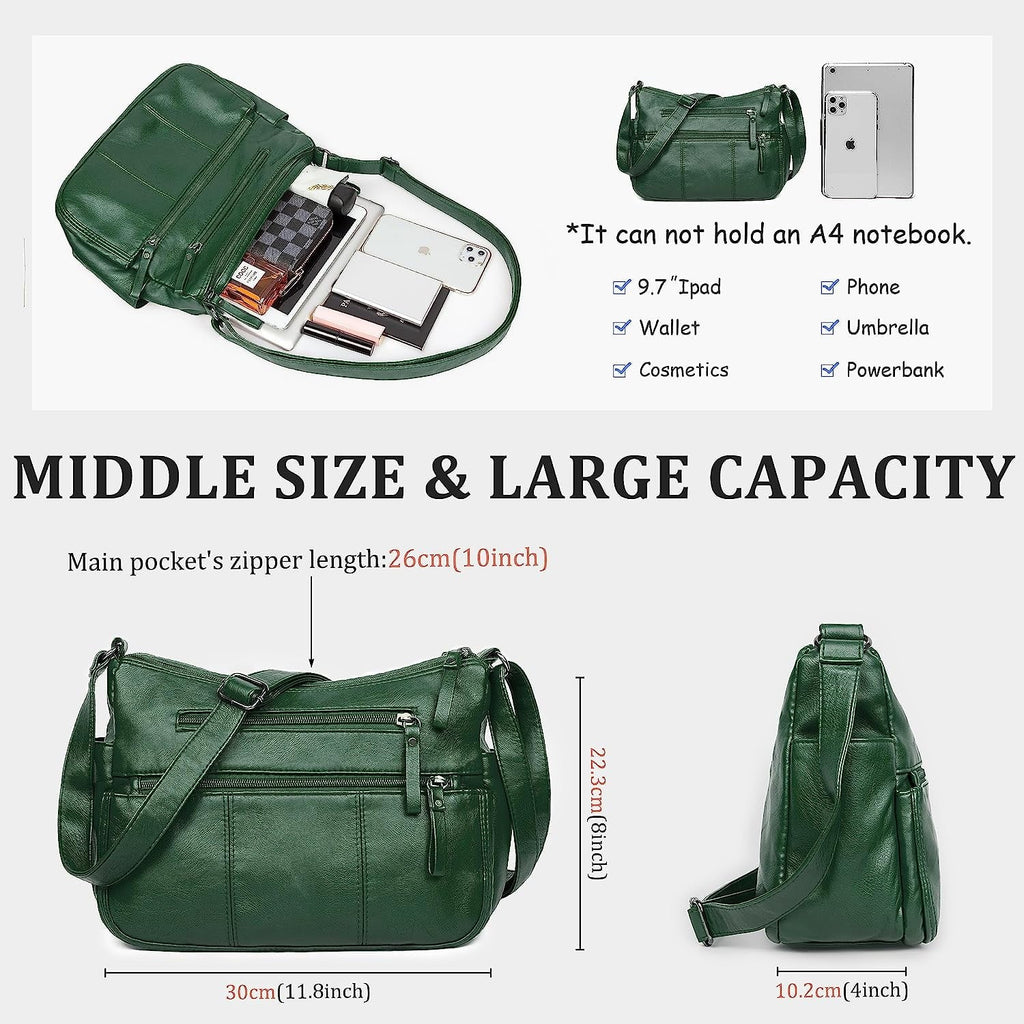 Purses for Women Soft  Leather Shoulder Bag Ladies Crossbody Purse and handbags Lightweight Pocketbook