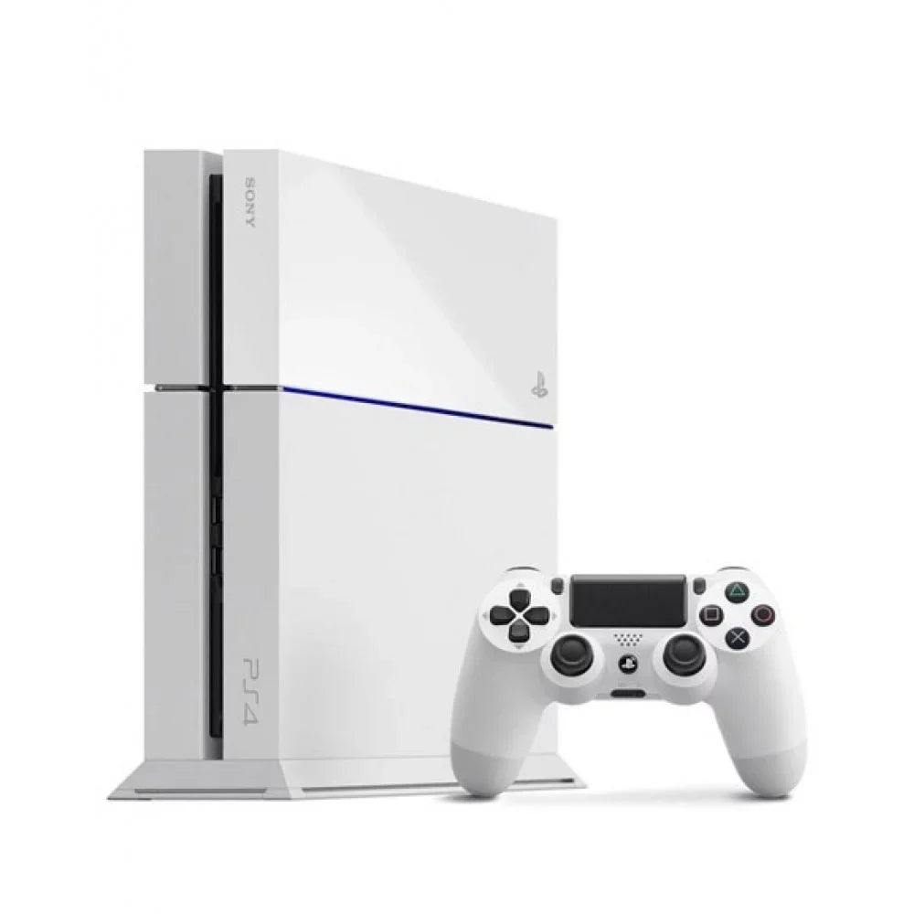 Pre-Owned Sony PlayStation 4 500GB Gaming Console White,  Cable 2 Controller With Cleaning Kit (Refurbished: Like New)
