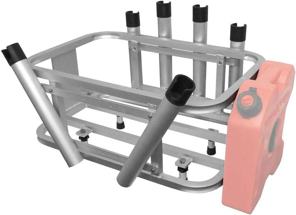 Aluminum Jet Ski  Fishing Rod Rack And Cooler Combo - Compatible With Rotopax Fuel Can Mounts