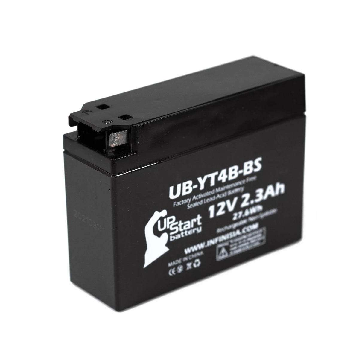 3-Pack UpStart Battery Replacement for 2002 Yamaha SR400 400CC Factory Activated, Maintenance Free, Motorcycle Battery - 12V, 2.3Ah, -YT4B-