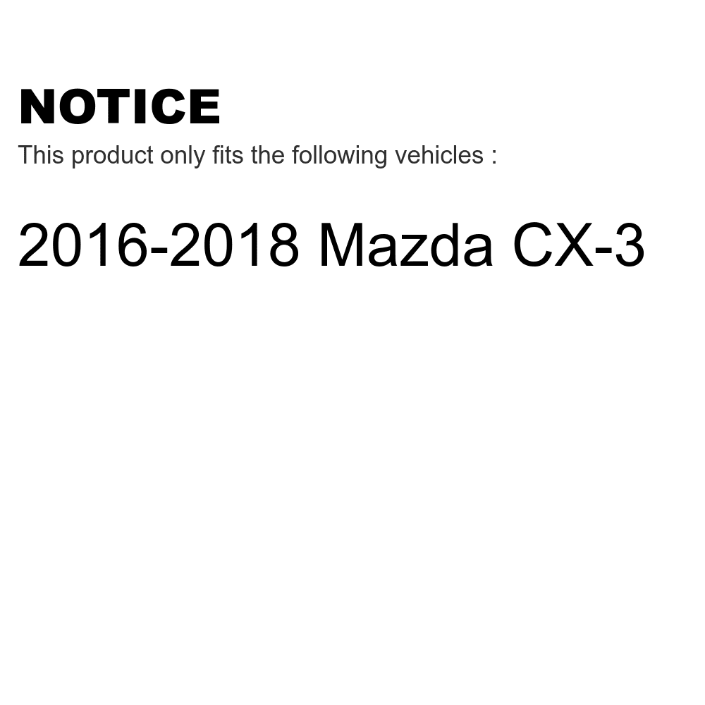 Front Rear Semi-Metallic Brake Pads Kit For 2016-2018 Mazda -3 -100267