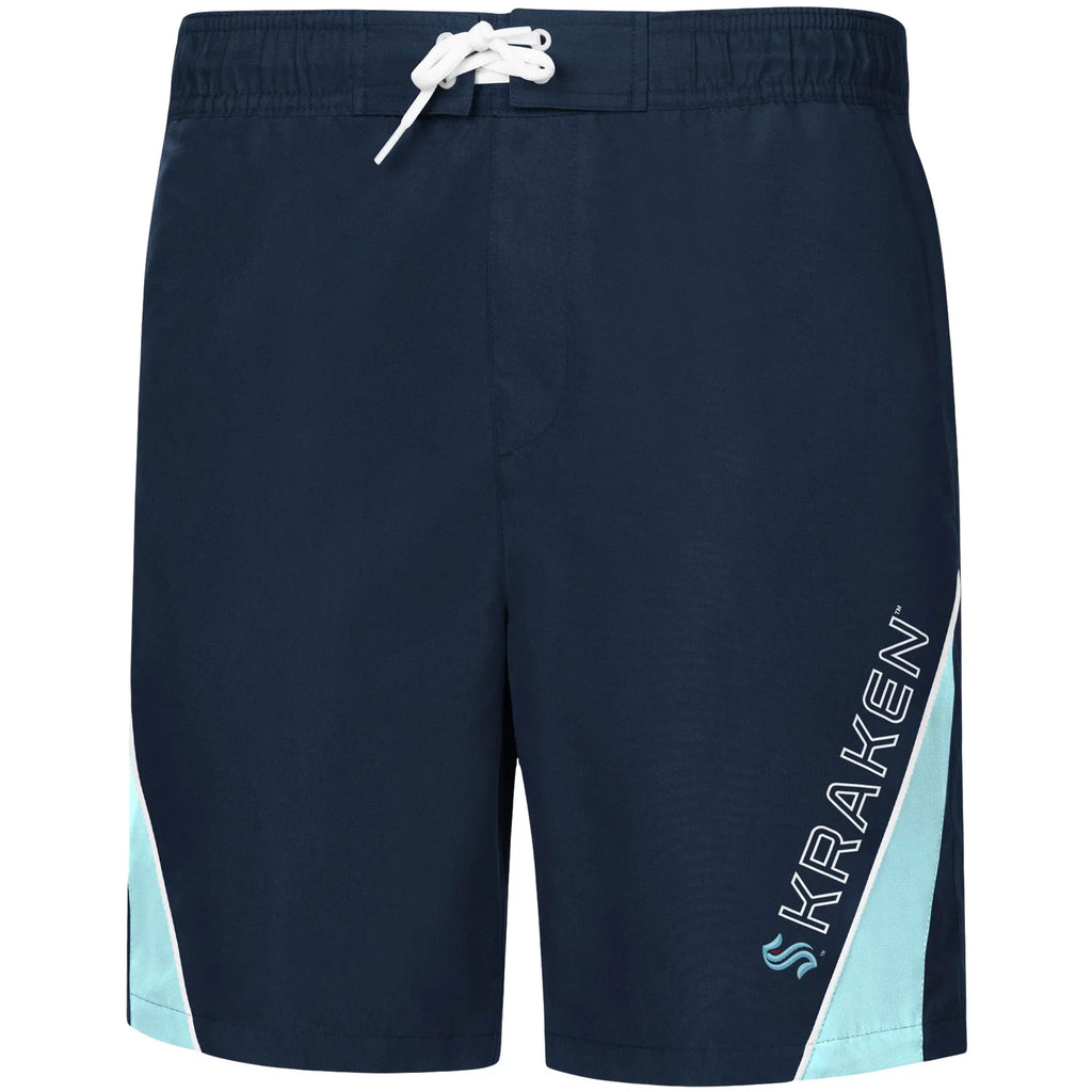 Men's G- Sports by Carl Banks Deep Sea Blue Seattle Kraken Sunrise Volley Swim Shorts