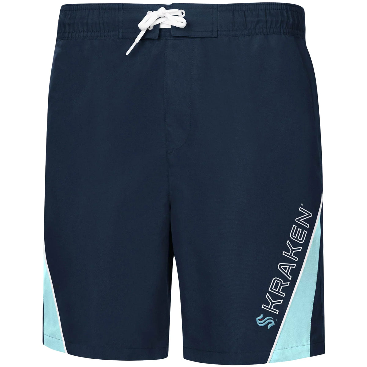 Men's G- Sports by Carl Banks Deep Sea Blue Seattle Kraken Sunrise Volley Swim Shorts