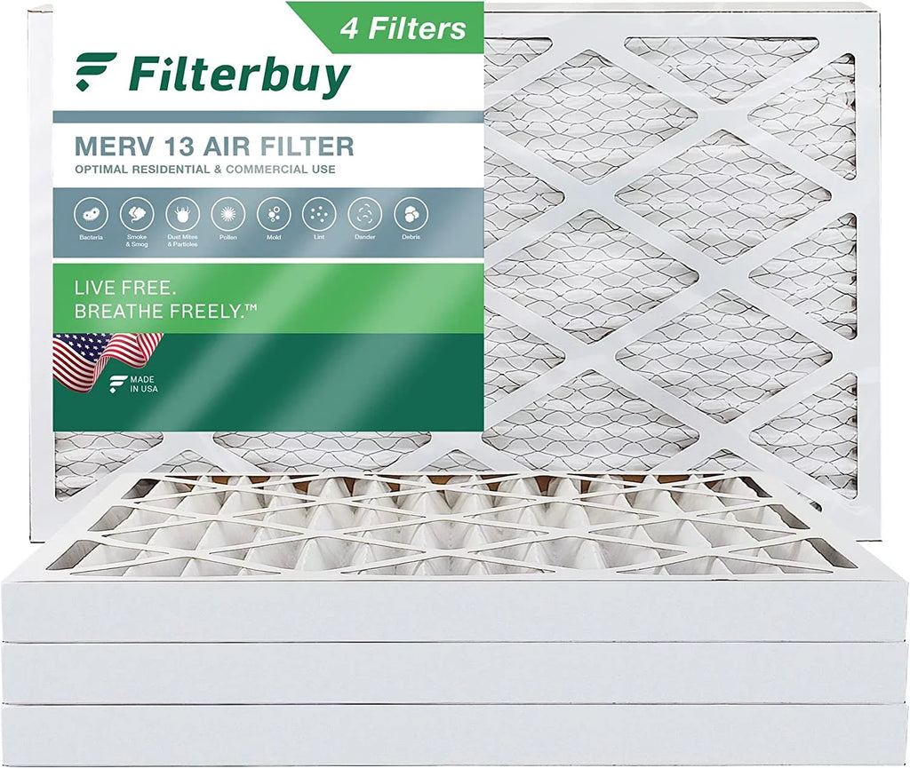 Filterbuy 20x32x2  13 Pleated   Furnace Air Filters (4-Pack)