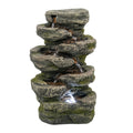 Cascading Rock Water Fountain - Soothing Water Sounds &  Lighting