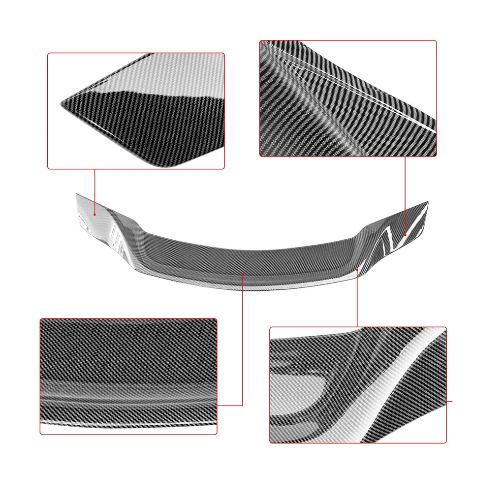 S for 08-14 Mercedes Benz W204 C250 C300 C63 Rear Trunk Spoiler Wing Carbon Fiber Style