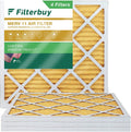 Filterbuy 12x12x1  11 Pleated   Furnace Air Filters (4-Pack)