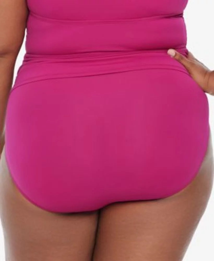 Ralph Lauren  Plus Size Shirred High-Waist Swim Bottom,  20W