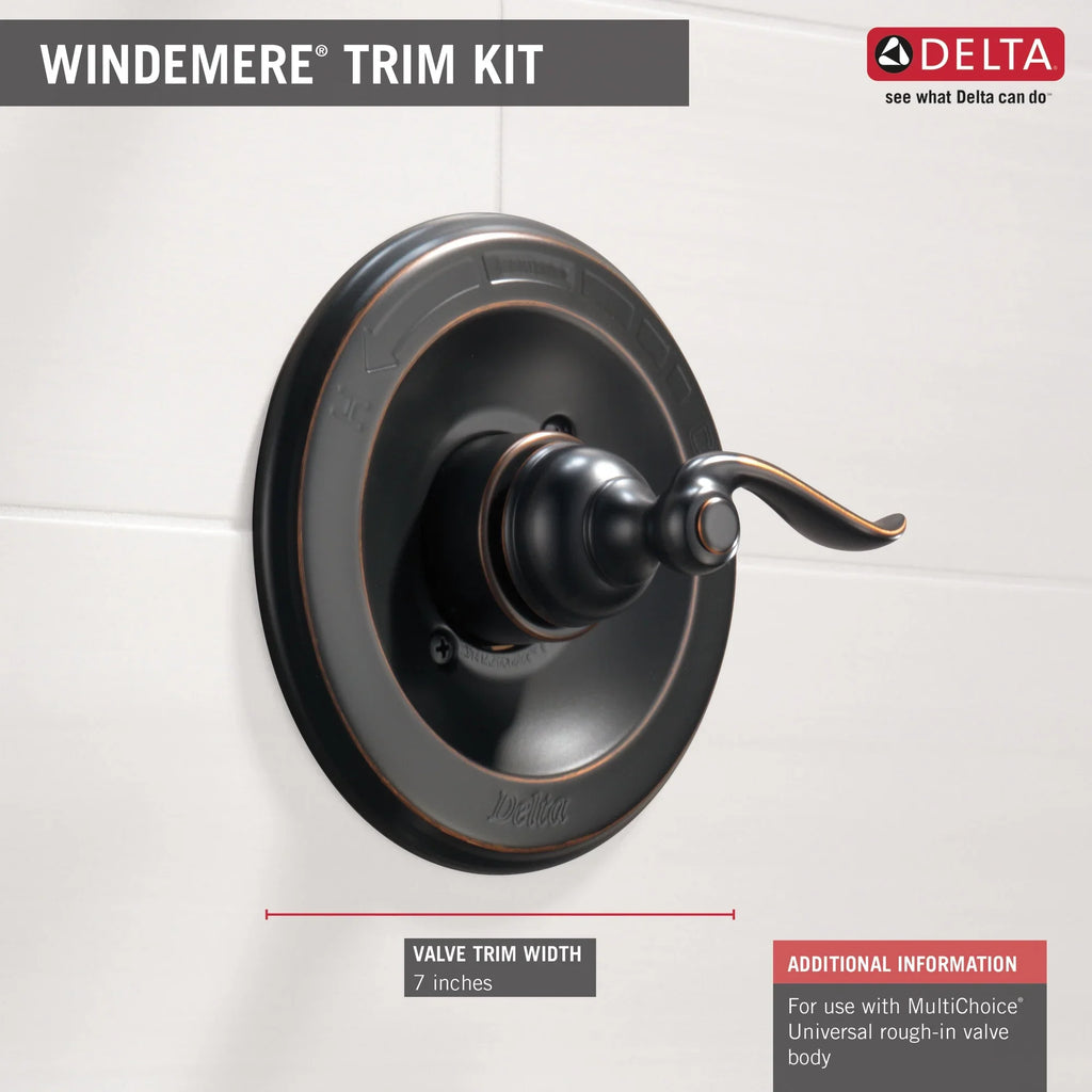 Delta Windemere Single Handle Trim Only Tub / Shower Faucet in Oil Rubbed Bronze BT14096-