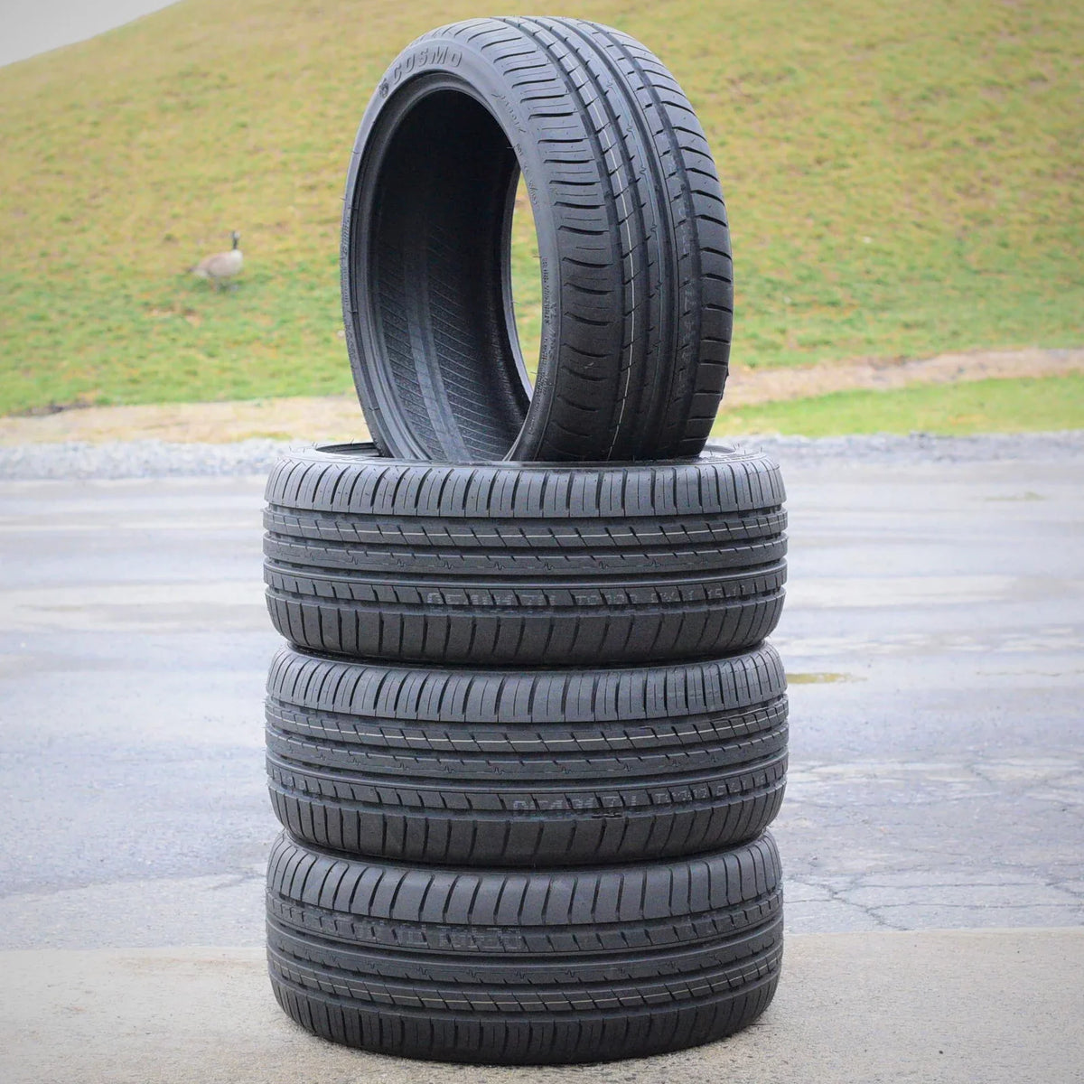Set of 4 () Cosmo MuchoMacho 225/50R17  98W All Season High Performance Tires Fits: 2012-15 Chevrolet Cruze , 2012-18 Ford Focus Electric