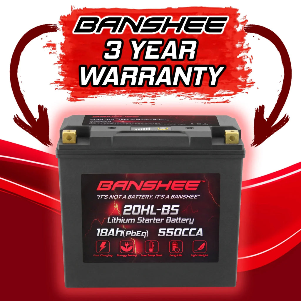Banshee 20L- LiFePO4 Motorsports Battery Compatible with Yamaha XA800A WaveRunner XLT800 2002 to 2004