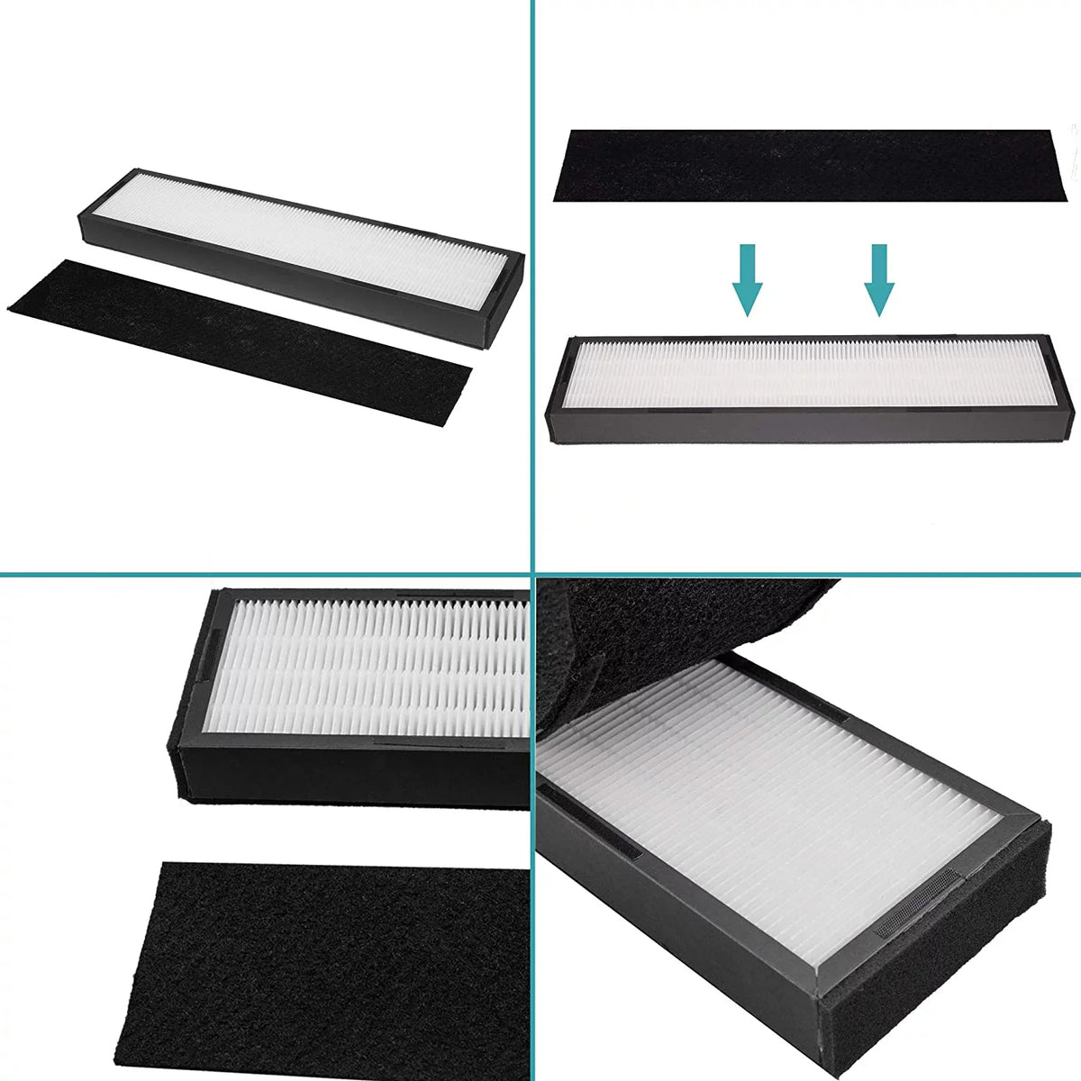 2 X Air Purifier Filter C FLT5000  Replacement Filter C for Germ Guardian Air Purifiers Models AC5000, AC5000E, AC5250PT, AC5350B, AC5350BCA, AC5350W, AC5300B Home Air Purifier Parts & Accessories