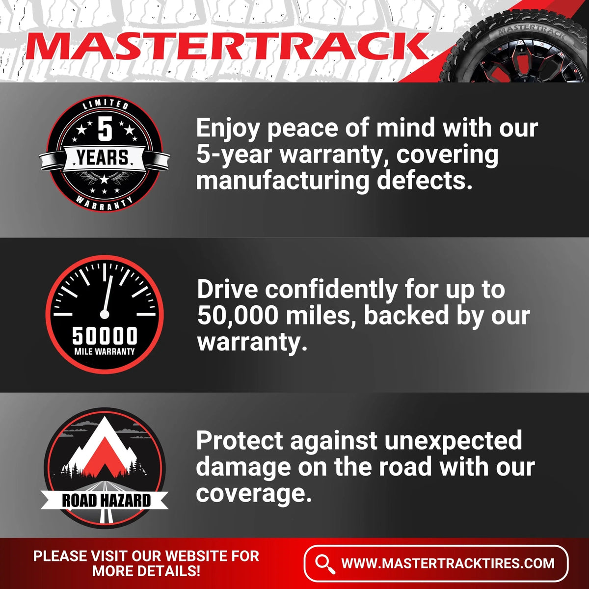 Mastertrack   All Terrain LT265/70R18 10 Ply E 124S  Light Truck Tire 265/70/18(Tire Only)
