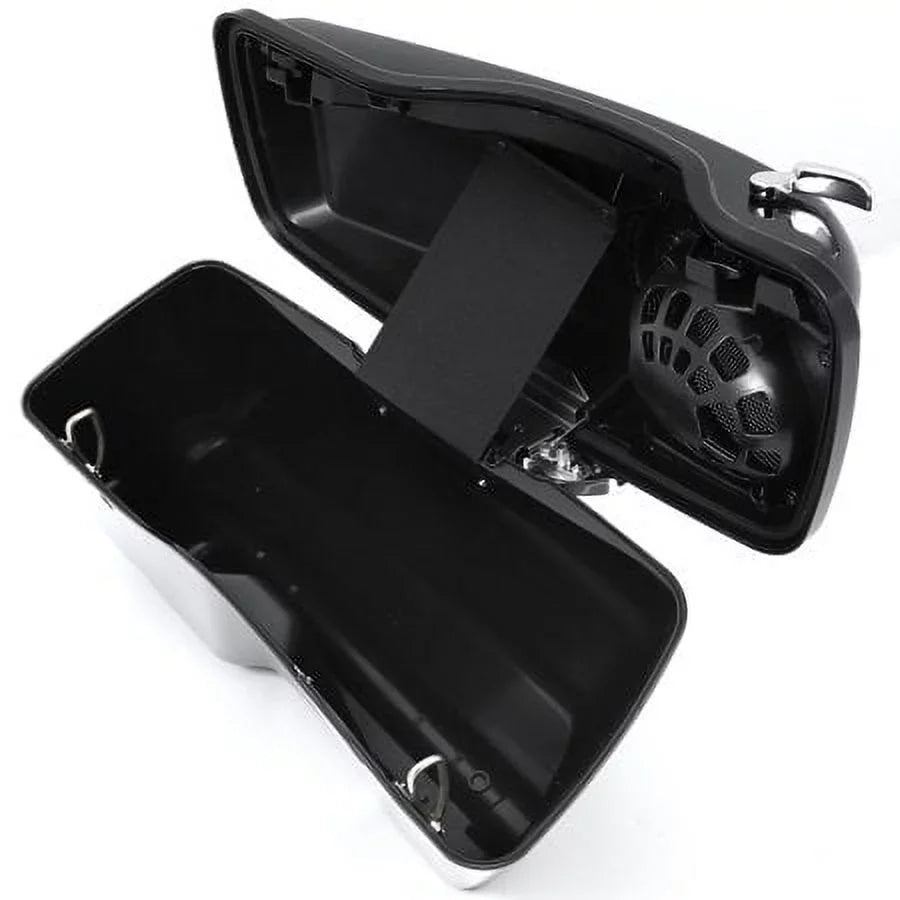 Kojem 5"  Hard Saddlebags w/Speaker Grills for Harley Touring Glide 14 15 16 17 18 19 20 21 22 23 with Audio Cover