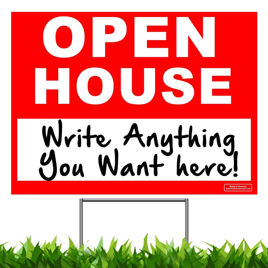 24" x 18" -  Ink Yard Sign - Corrugated Plastic - Printed Front & Back - with Metal Ground Stake included -   sign