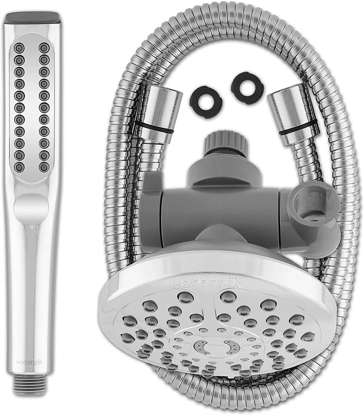 Waterpik PowerWand Spa Combo Shower with PowerPulse Massage, Chrome, -633E--183ME