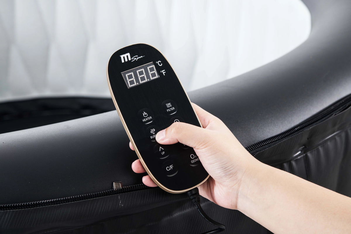 Mspa Mont Blanc, A Premium Inflatable Hot Tub & Spa, 118 Jets, 700w Massage Air Blower, 1350w Water Heater, One Piece Easy Install, Round, 2+2 Persons