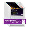 Filtrete 16x20x1,  Furnace Air Filter,  1500, Healthy Living Ultra Allergen, 6-Pack (exact dimensions 15.69 x 19.69 x 0.78)
