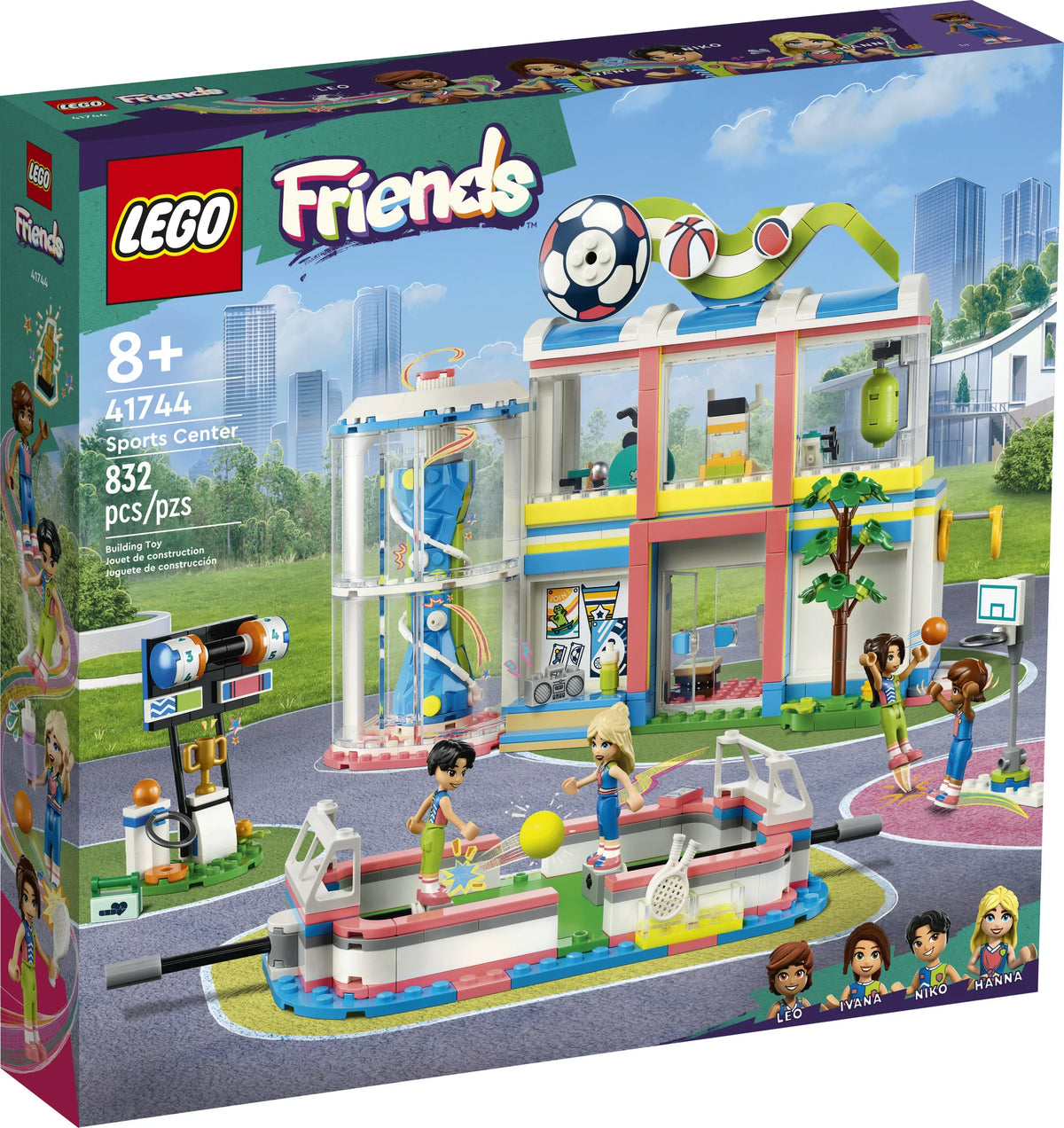 Friends Sports Center 41744 Building Toy Set for Boys and Girls Ages 8 and up, Includes Football, Basketball and Tennis Games, A Fun Gift for Kids Who Love Sports and Pretend Play