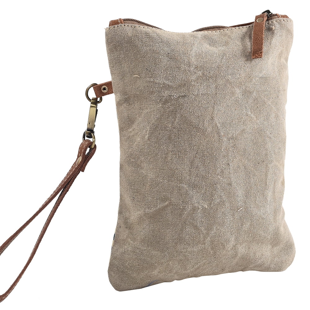 Upcycled Canvas  Genuine Leather women bag western handbag purse
