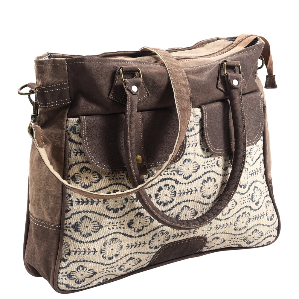 KB417  Upcycled Wool Upcycled Canvas Genuine Leather women bag western handbag purse