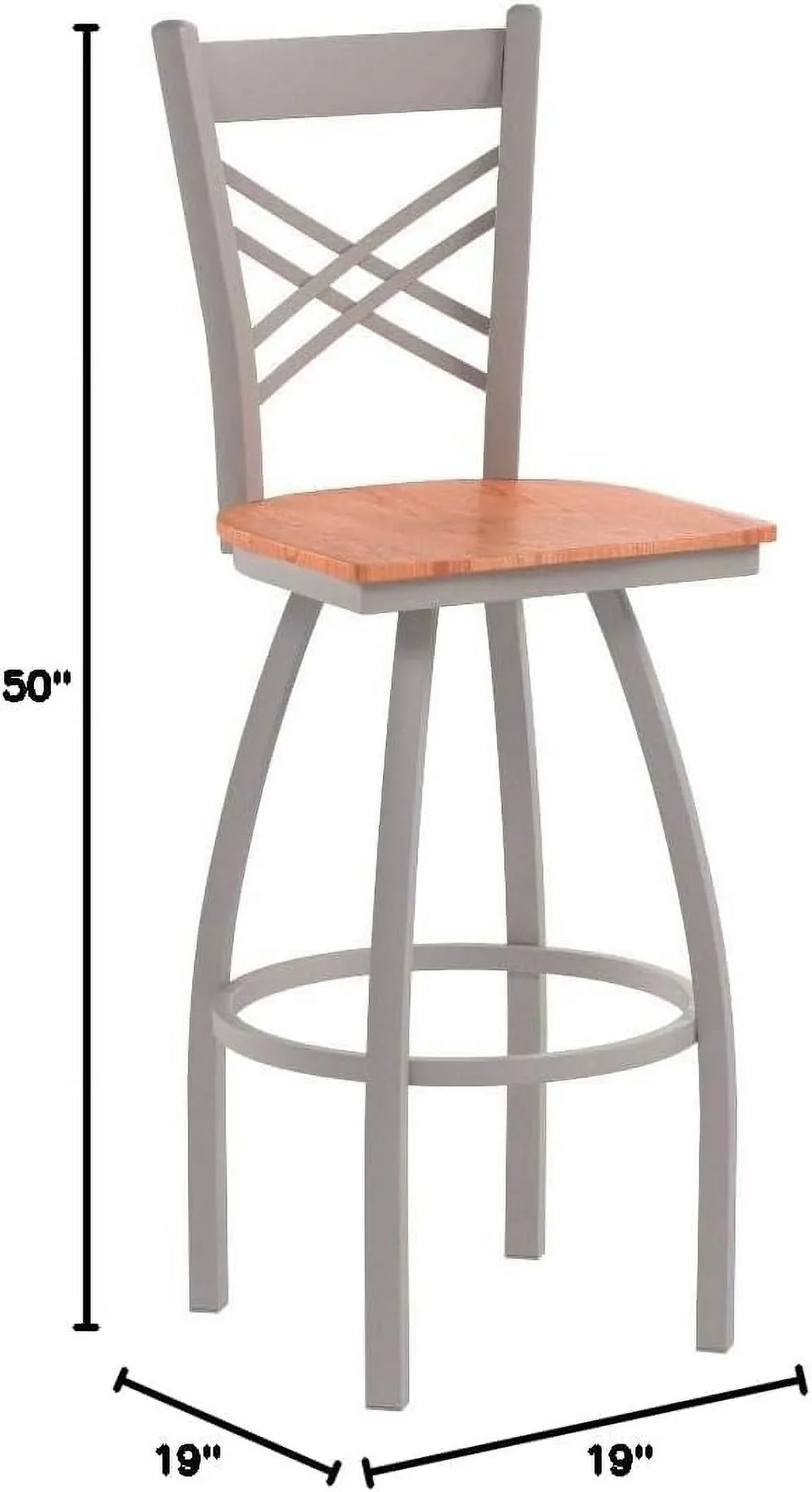 820 Caalina 36" Swivel   Wih Anodized Finish And Medium Oak Sea