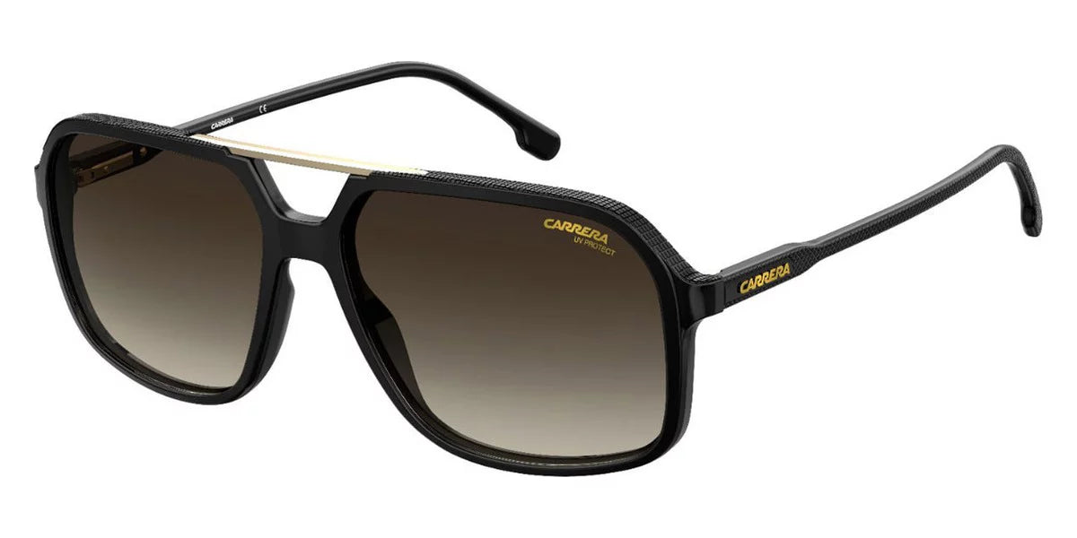 Carrera  229/S Plastic Unisex Square Sunglasses Black/Brown 59mm Adult