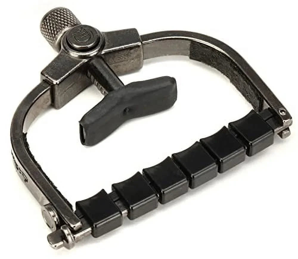 Made in the  Paige Clik -6-W- 6-string Wide Guitar Capo Made for Acoustic Guitars and Electric Guitars, Made for Wider Neck Guitars (Black Nickel)