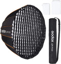 '-P120 47.1 Inch/120CM Parabolic Softbox Bowens Mount, Quick Release Parabolic Softbox, with Front & Inner Diffuser -60W AD600BM VL150 UL150 SL150II Amaran 100X 200D 200X w/Grid