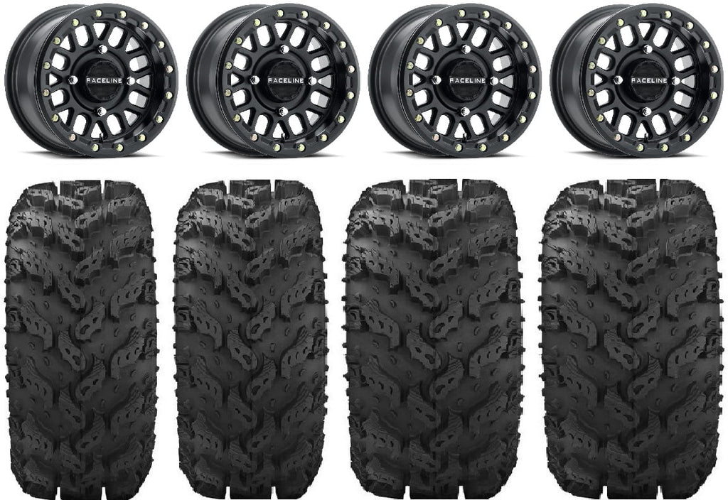 Raceline Podium Bdlk 14" Bk Wheels 26" Reptile Tires Kawasaki Mule Pro