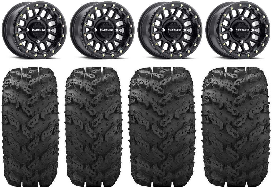 Raceline Podium Bdlk 14" Bk Wheels 26" Reptile Tires Kawasaki Mule Pro