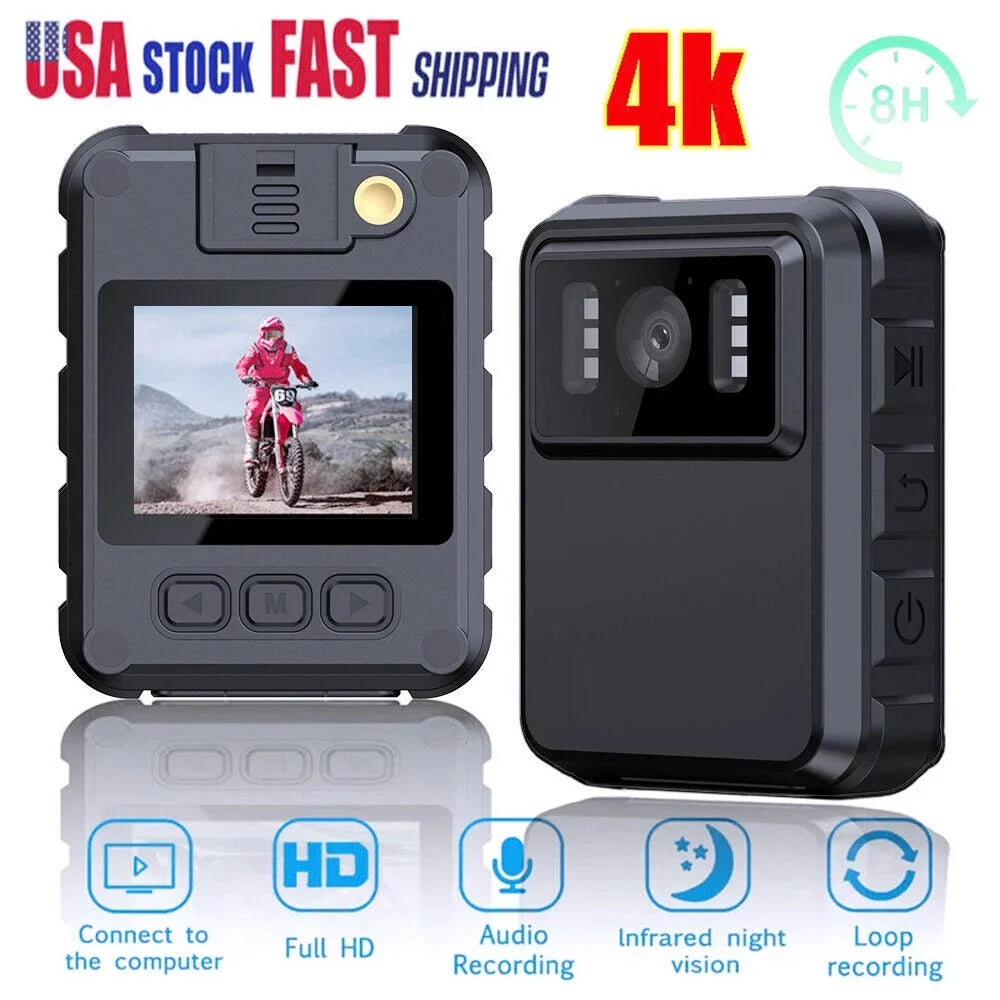 JahyShow Night Vision Body Camera - Mini Camcorder with 1080P Audio Video  and WiFi Connectivity