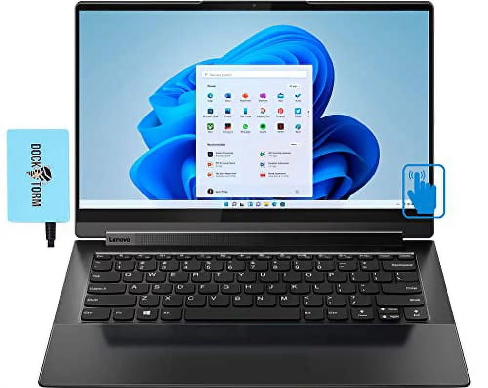 Lenovo 2022 Yoga 9i -14.0"  Touchscreen  2-in-1 Laptop (Intel i7-1185G7 4-Core, 8GB , 256GB , Intel Iris Xe, Backlit , Fingerprint, WiFi 6,  5.1,  Webcam, Win 10 Home) w/Hub