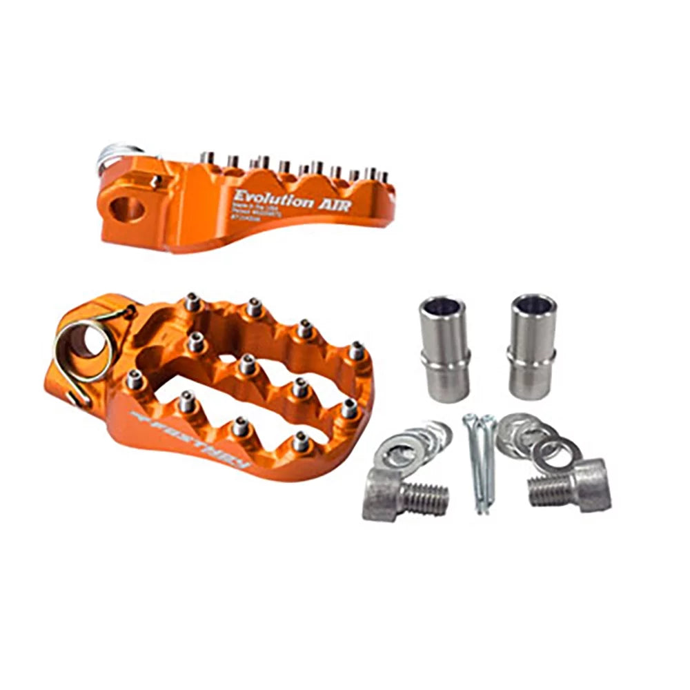 Fastway Evo Air Motorcycle Foot Pegs Kit Orange Compatible With Sherco 300  2017
