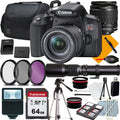 Canon  Rebel T8i Camera with 18-55mm+500mm f/8.0 Telephoto Lens for T-mount+ Starter Kit+Lens Filters++64Memory Cards(18PC)