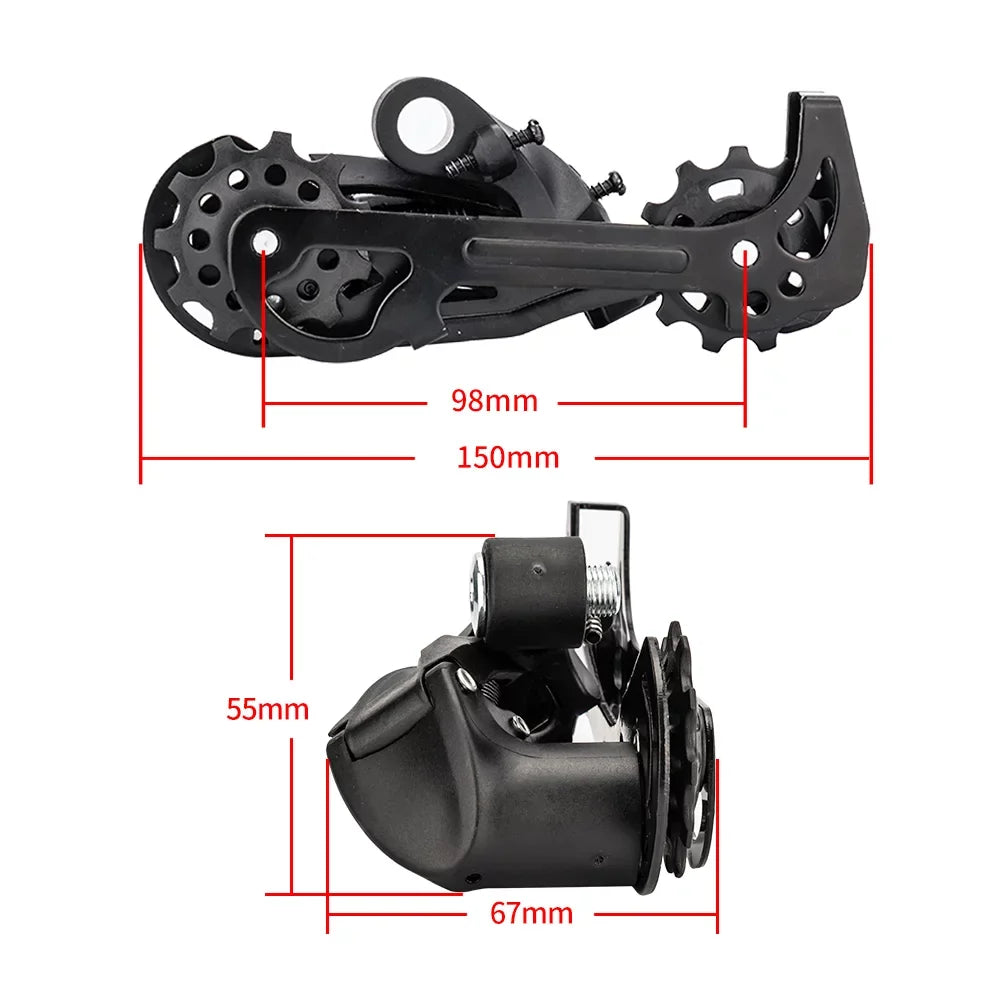 Bicycle transmission kit,Flywheel 10 Speed 11-50T Cassette Flywheel Derailleurs er Bike 1x10 Speed Cassette Flywheel 10 Bike Crankset 11-50T 10 Speed Chain Derailleurs Shifter Mountain Bike kit