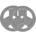 17LB Olympic Weight Plates, 2 Pack Cast Iron Plate for Strength Training and Weightlifting, Olympic or Standard