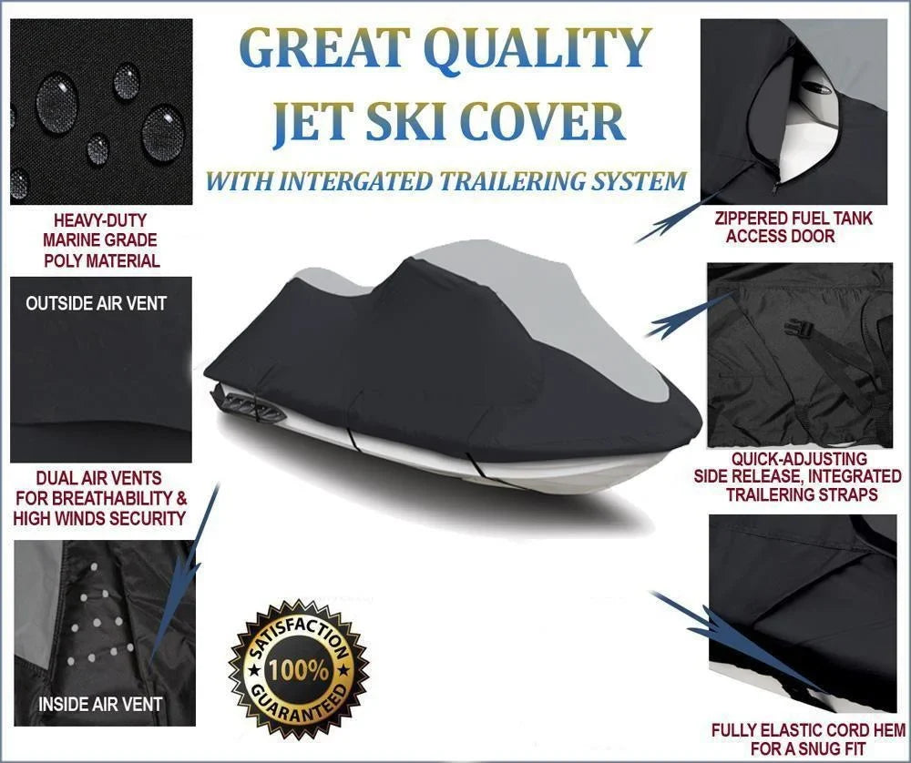 '-  JetSki Cover Compatible for Kawasaki Ultra 300LX 2011-2015 Jet Ski  Watercraft Cover Trailerable