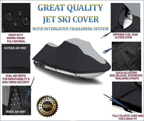 '-  JetSki Cover Compatible for Kawasaki Ultra 300LX 2011-2015 Jet Ski  Watercraft Cover Trailerable